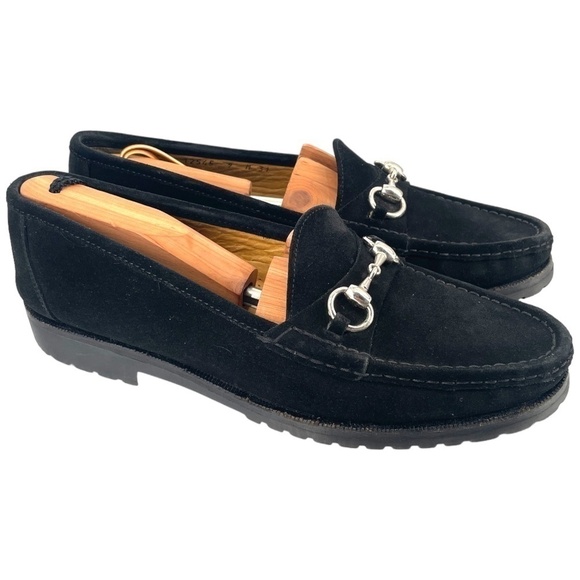Cole Haan Men\'s Suede Horsebit Lug Sole Loafer, Made in Italy, Black, Size 9M main image 11